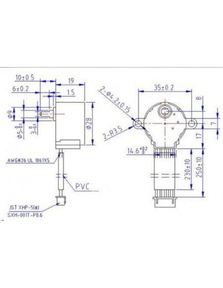 Motor paso a paso 28BYJ -48 mas controlador ULN2003