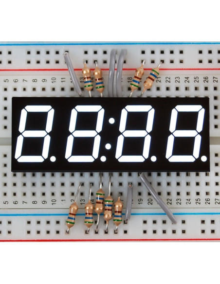 Display 7 segmentos Reloj  Luz Blanca Cuadruple Anodo comun