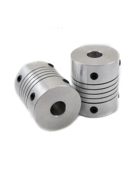 Acople flexible 5mmx5mm en aluminio