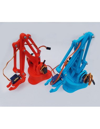 Kit  brazo Robotico en 3D con servos y accesorios (ensamblado)