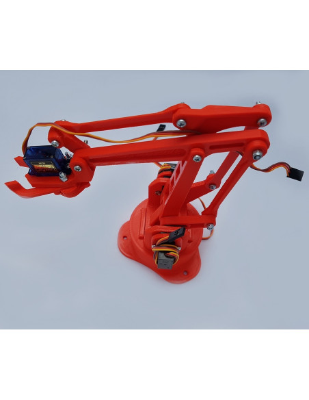 Kit  brazo Robotico en 3D con servos y accesorios (ensamblado)