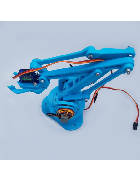 Kit  brazo Robotico en 3D con servos y accesorios (ensamblado)
