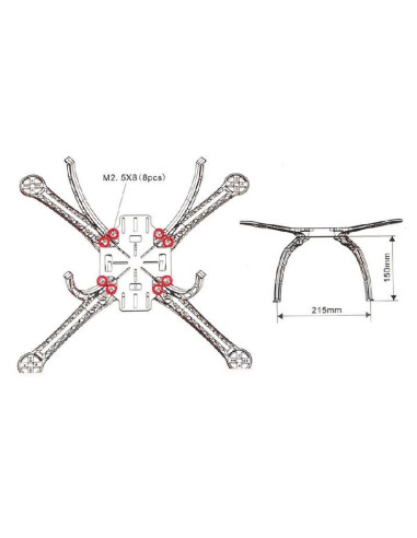 tren dji DJI F450 F550 SK480 FPV
