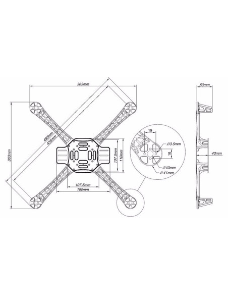 Chasis frame drone  DJI f450