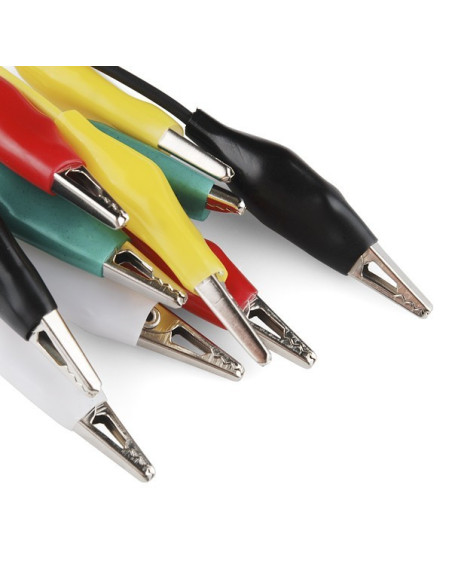 Juego de 10  cables con caiman