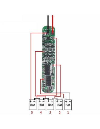 Modulo Bms Cargador Baterías Litio 18650 En Serie 5s -18.5v