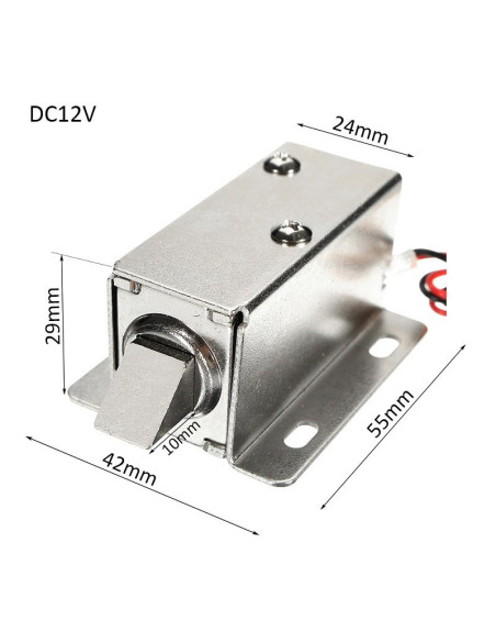 Cerradura Electromagnetica  Electronica - Solenoide 12VDC