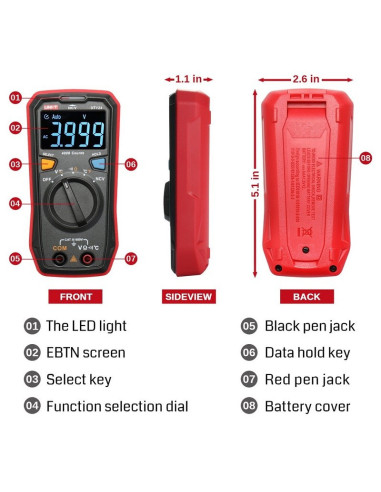 Multimetro Digital Uni-t UT123,...