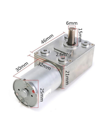 Motorreductor 12V 30RPM,  25Kg.Cm...