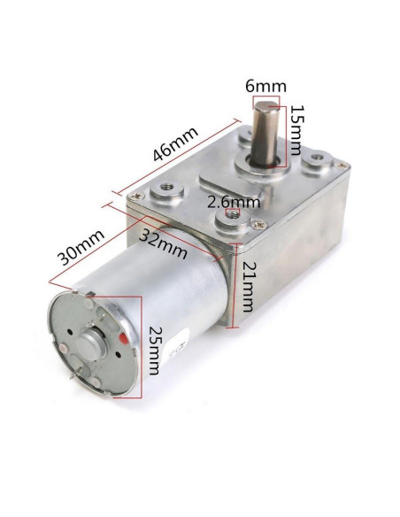 Motorreductor 12V 30RPM,  25Kg.Cm Piñoneria Metalica
