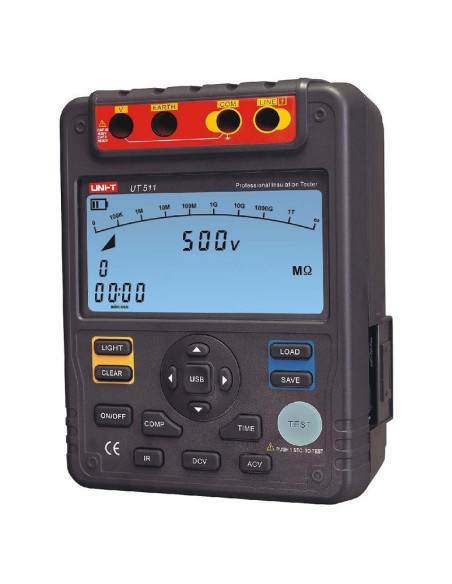 UNI-T Probador De Resistencia De Aislamiento Uni-t Ut511 Megometro