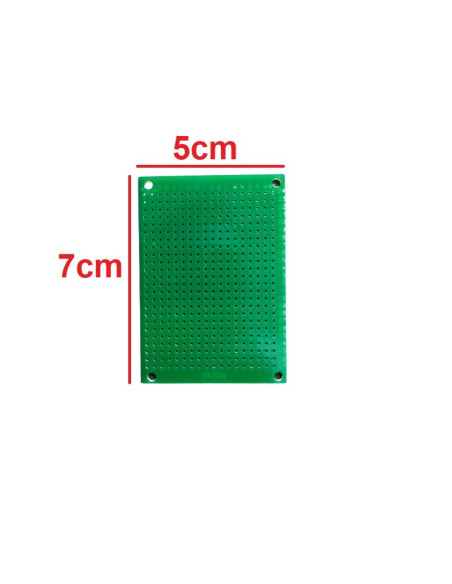 Baquela Universal Fibra de Vidrio 5x7 con Antisolder, PCB