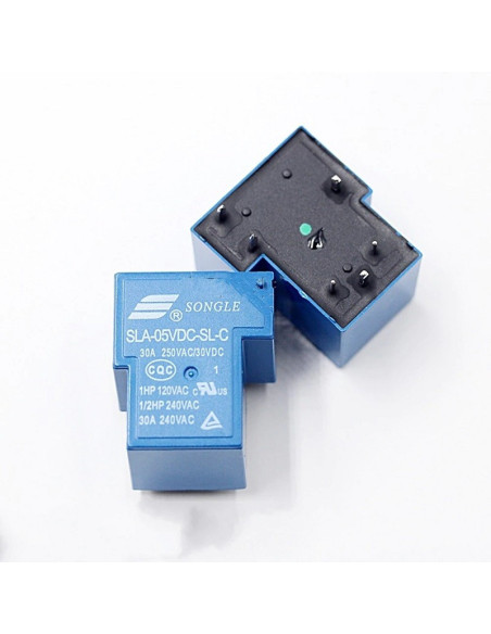 Relé Mecánico 5VDC 6 Pines, 30A SLA-05VDC-SL-C