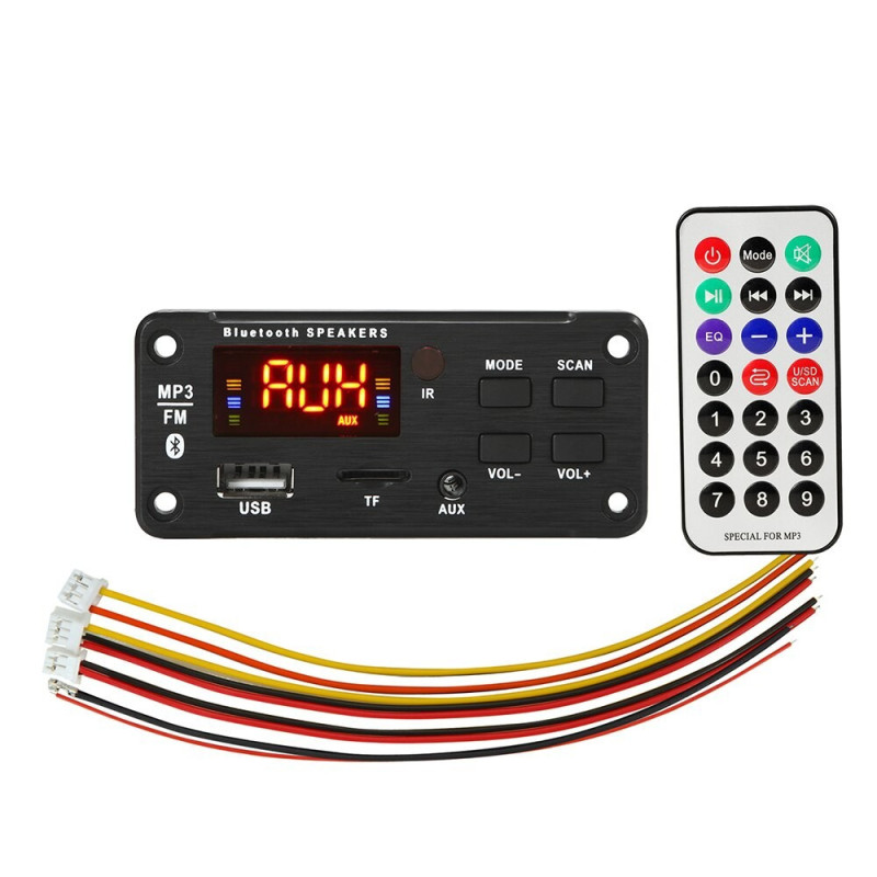 Modulo Reproductor Bluetooth, Mp3, Usb y Radio Decodificador 12v