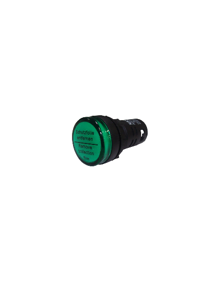 Indicador Led, Luz Piloto 22mm 12~48VDC, Verde