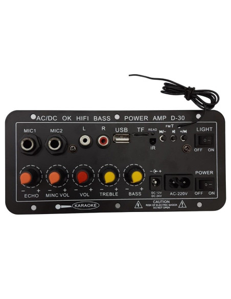 Modulo  Amplificador Monofonico 100W Con Bluetooth, tweeter y entrada de Microfonos