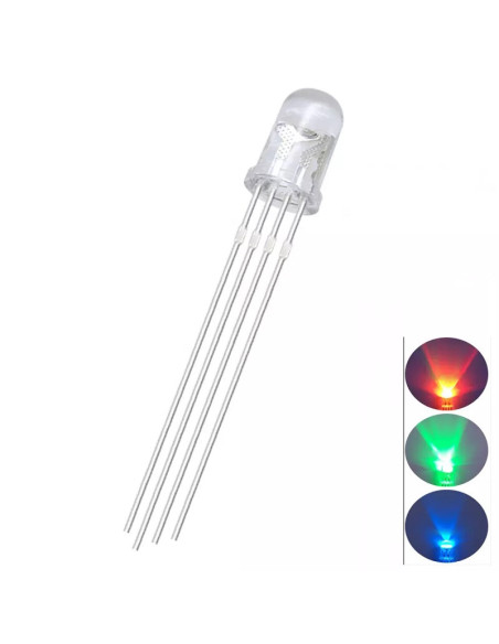Led RGB 5mm Transparente Anado Comun