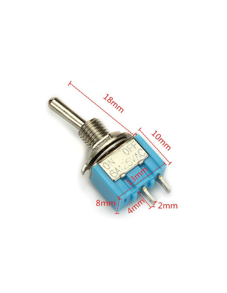 Switch de Codillo  2 pines ON-OFF, 125VAC 6A