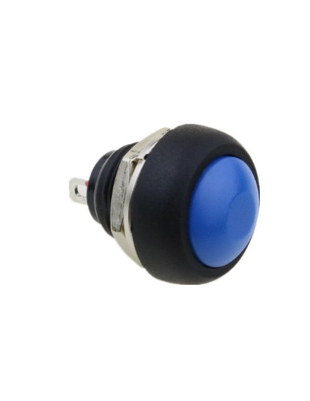 Pulsador Redondo NA Azul 12mm