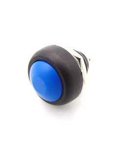Pulsador Redondo NA Azul 12mm 2