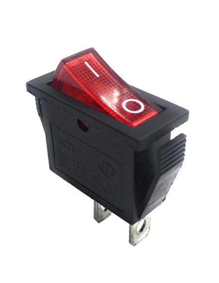 Switch Balancin 2 Pin Rojo 20A, 31x13.5mm