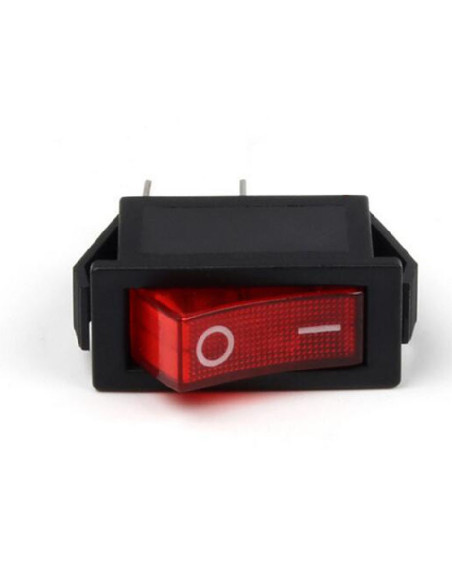 Switch Balancin 2 Pin Rojo 20A, 31x13.5mm