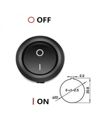 Switch Balancin waterproof Redondo 3...