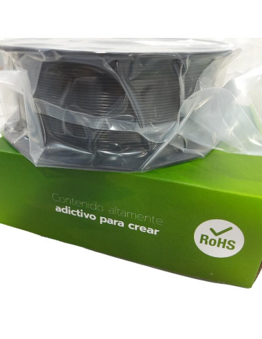 Filamento PLA 1.75mm NEGRO, 1Kg