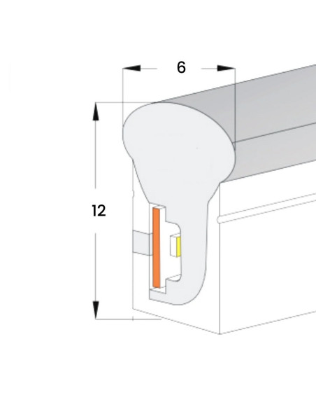Cinta Led Neon Flexible Blanco Frio, Rollo 5m