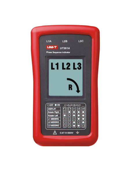 Indicador Secuencia De Fase Y De Rotación Del Motor Ut261a