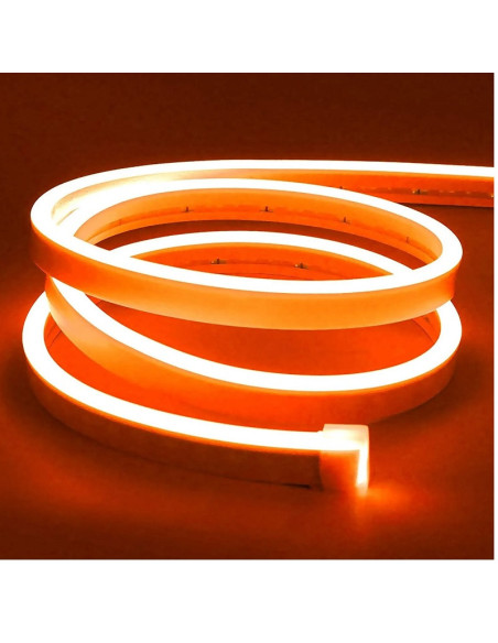 Cinta Led Neon Flexible Naranja, Rollo 5m 12v