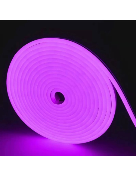 Cinta Led Neon Flexible Morada, Rollo 5m 12v