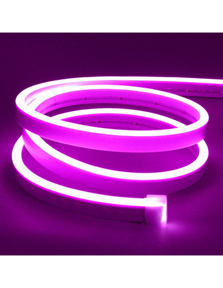 Cinta Led Neon Flexible Morada, Rollo 5m 12v