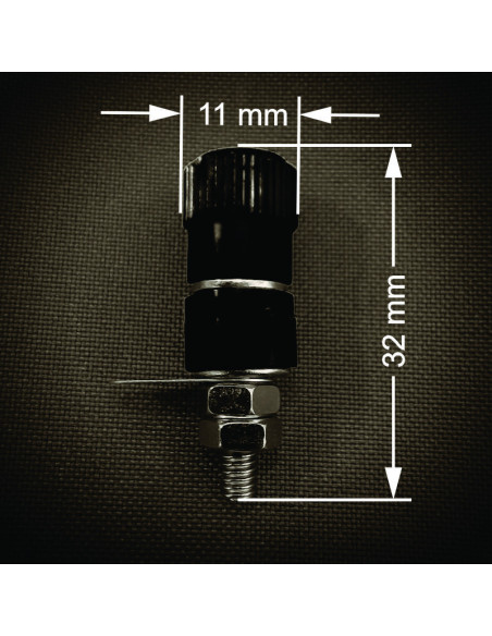 Jack Hembra Banana Para Chasis Negro