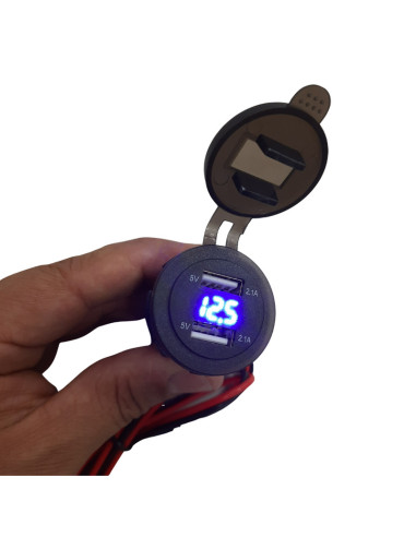 DC DC Socket chasis Dual USB 2.0,...