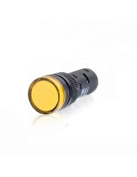 Indicador Led, Luz Piloto 16mm 110V-220V, Amarillo