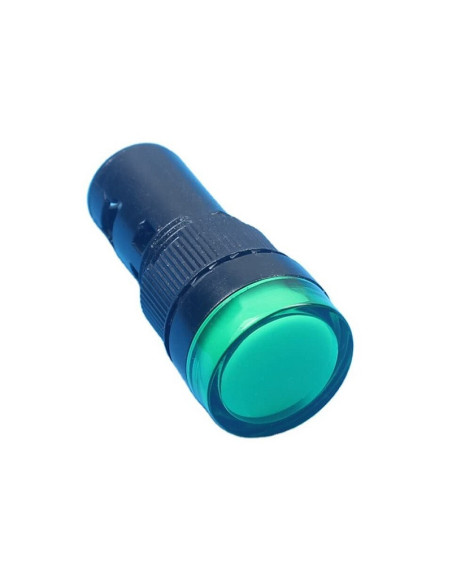 Indicador Led, Luz Piloto 16mm 110V-220V, Verde