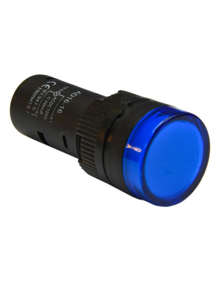 Indicador Led, Luz Piloto 16mm 110V-220V, Azul