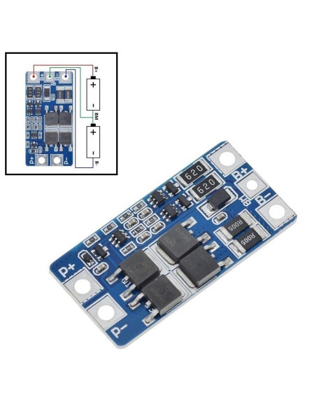 Cargador Baterias 2S 10A Li-ion Lithium 18650, BMS