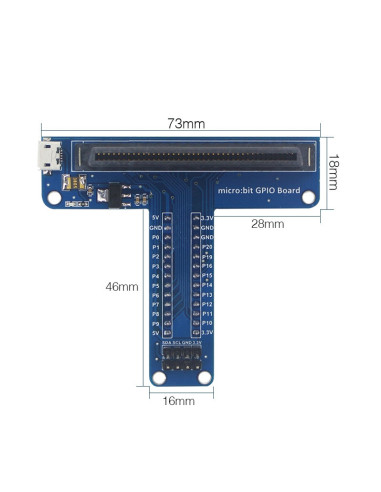 Shield Micro:Bit Gpio Board  Expander para Protoboard