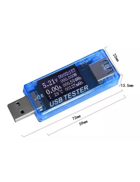 Tester Usb 8 En 1 Probador Voltaje Y Corriente 4-30v 0-5a