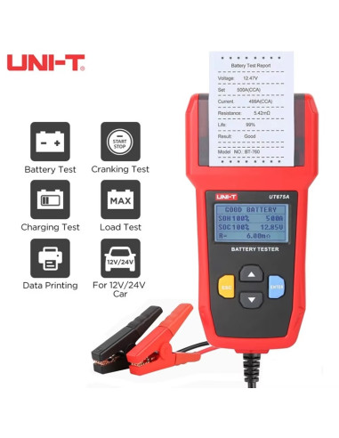 Analizador Digital De Baterías UNI-T UT675A 12V- 24V