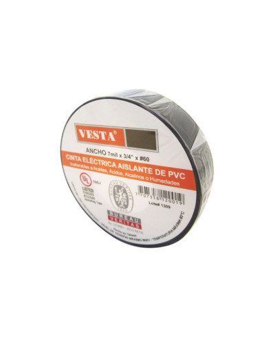 Cinta Aislante  Negra Rollo de 18 metros