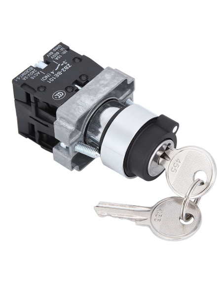 Switch Interruptor con llave 2 Contactos NO, On-Off-On