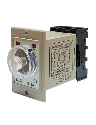 Temporizador Analogo 30 Segundos, Riel Omega TH3A-YA