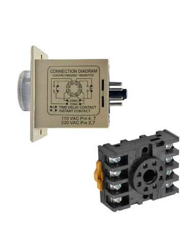 Temporizador Analogo 30 Segundos, Riel Omega TH3A-YA