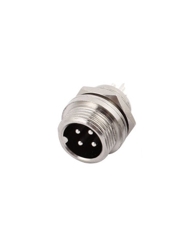 Conector Chasis GX12 4 pin Aviacion, macho