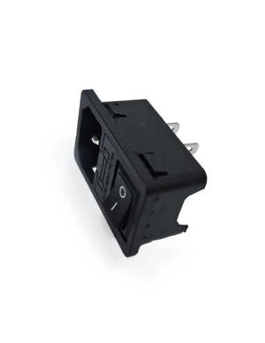 Toma Para Chasis AC-01 con Switch y porta fusible