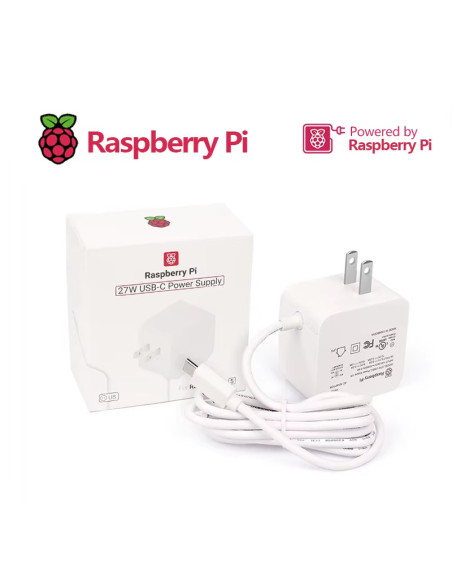 Fuente de Alimentacion  5V 27W Tipo C, Adaptador oficial Raspberry Pi 5