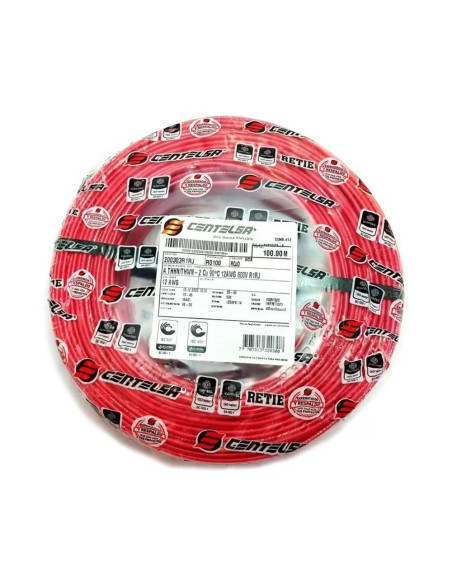 Cable Vehicular Centelsa 16AWG 100% cobre, Rojo